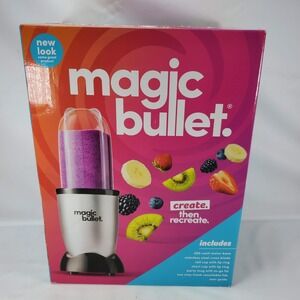 Magic Bullet Personal Blender Silver MBR-1101 11 Piece Set 250W NEW